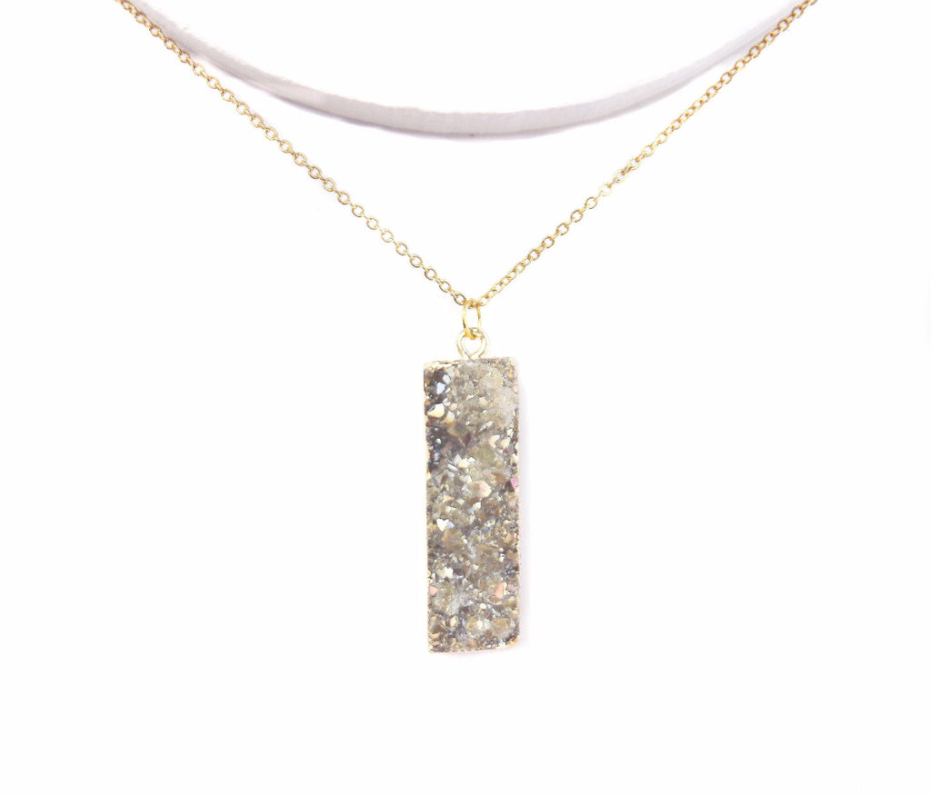 Druzy Solitaire - Gold