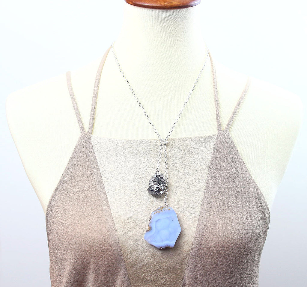 Druzy Stone Lariat