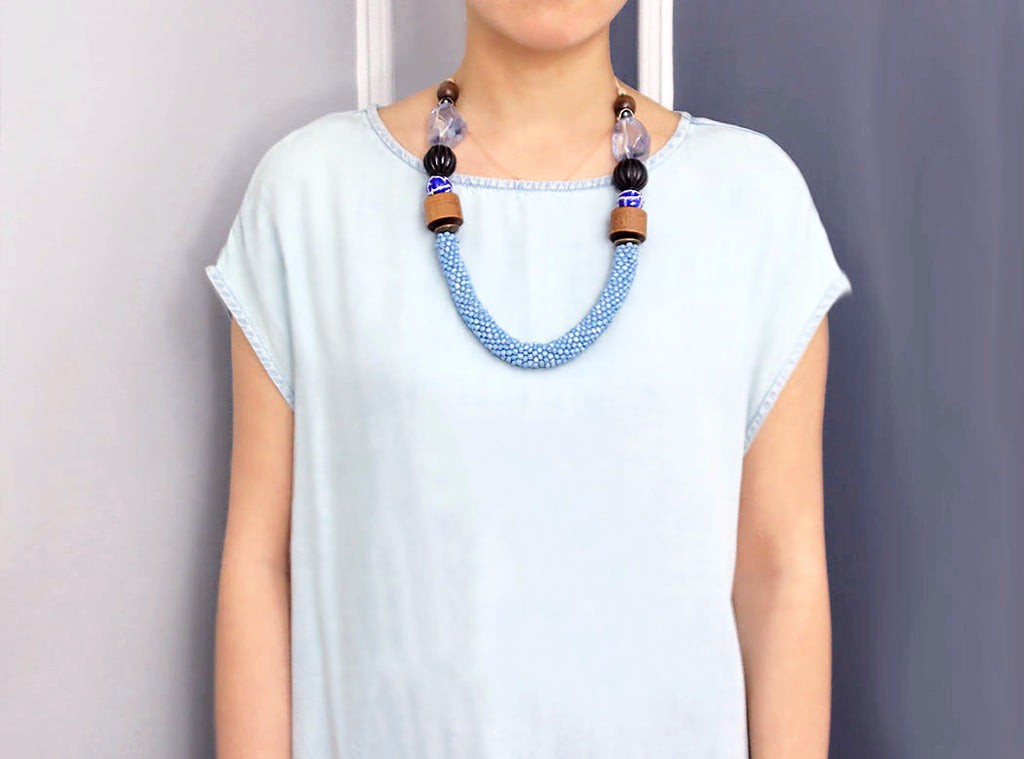 Oksana Tribal Necklace - SKY [LIMITED]