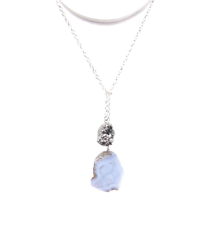 Druzy Stone Lariat