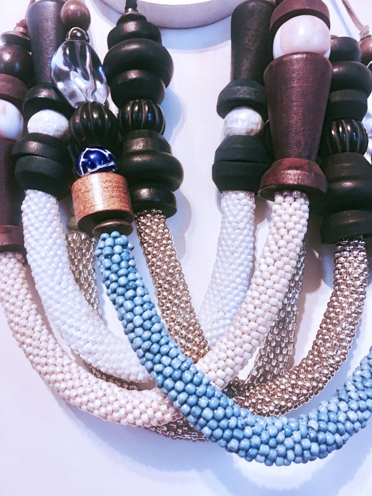 Oksana Tribal Necklace - SKY [LIMITED]